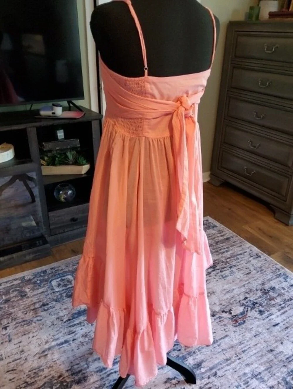 J. Crew Re-Imagined Spaghetti-Strap Ruffle-Hem Hi Low Dress NWOT Medium